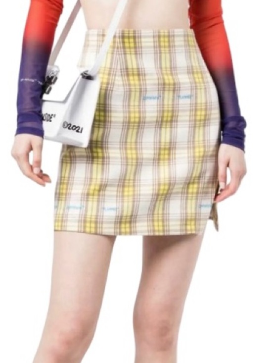 Off-White Dresses & Skirts - NEW OFF-WHITE CHECK PRINT FLANNEL MINI SKIRT